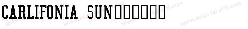 carlifonia sun字体转换
